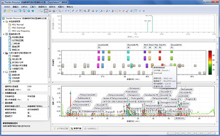 ESI-MS质谱样品解卷积结果分子特征匹配视图局部（12/21）